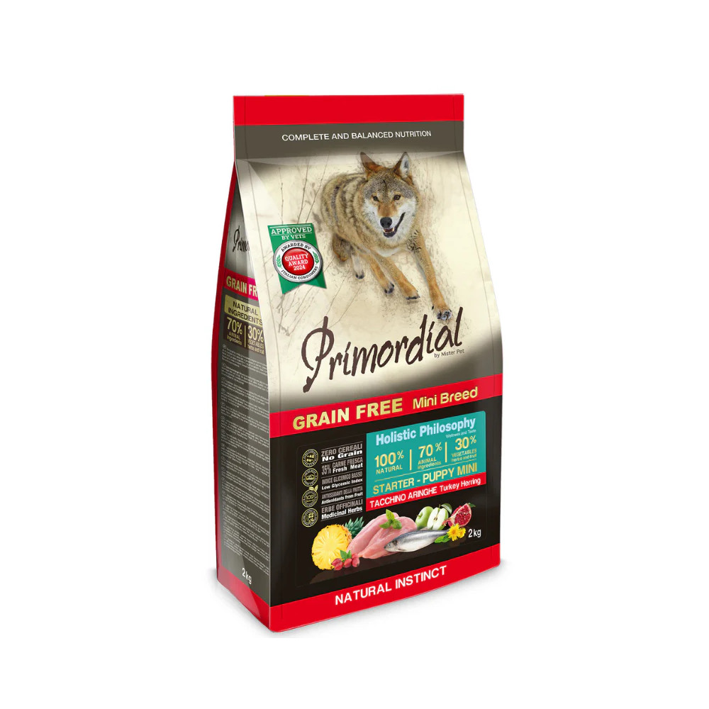 PRIMORDIAL GRAIN FREE PUPPY MINI HERRING&TURKEY 2KG