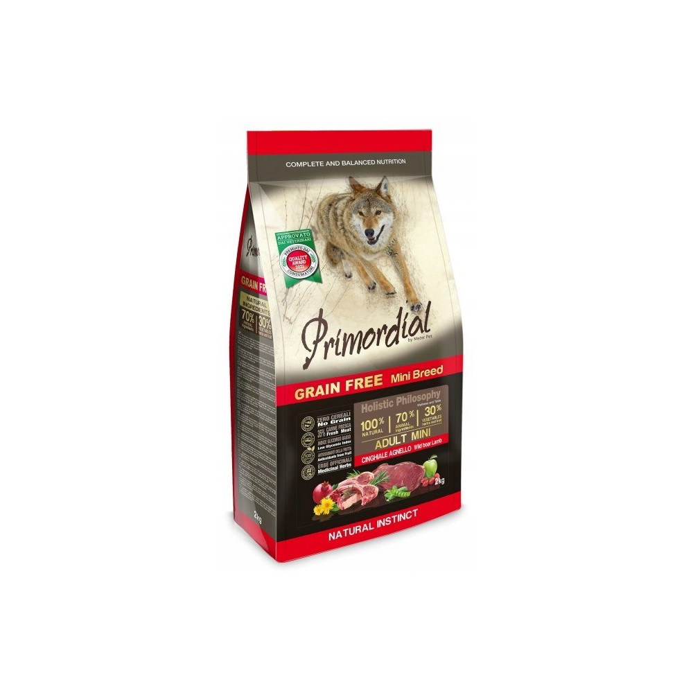 PRIMORDIAL GRAIN FREE DOG MINI ADULT WILD BOAR&LAMB 2KG