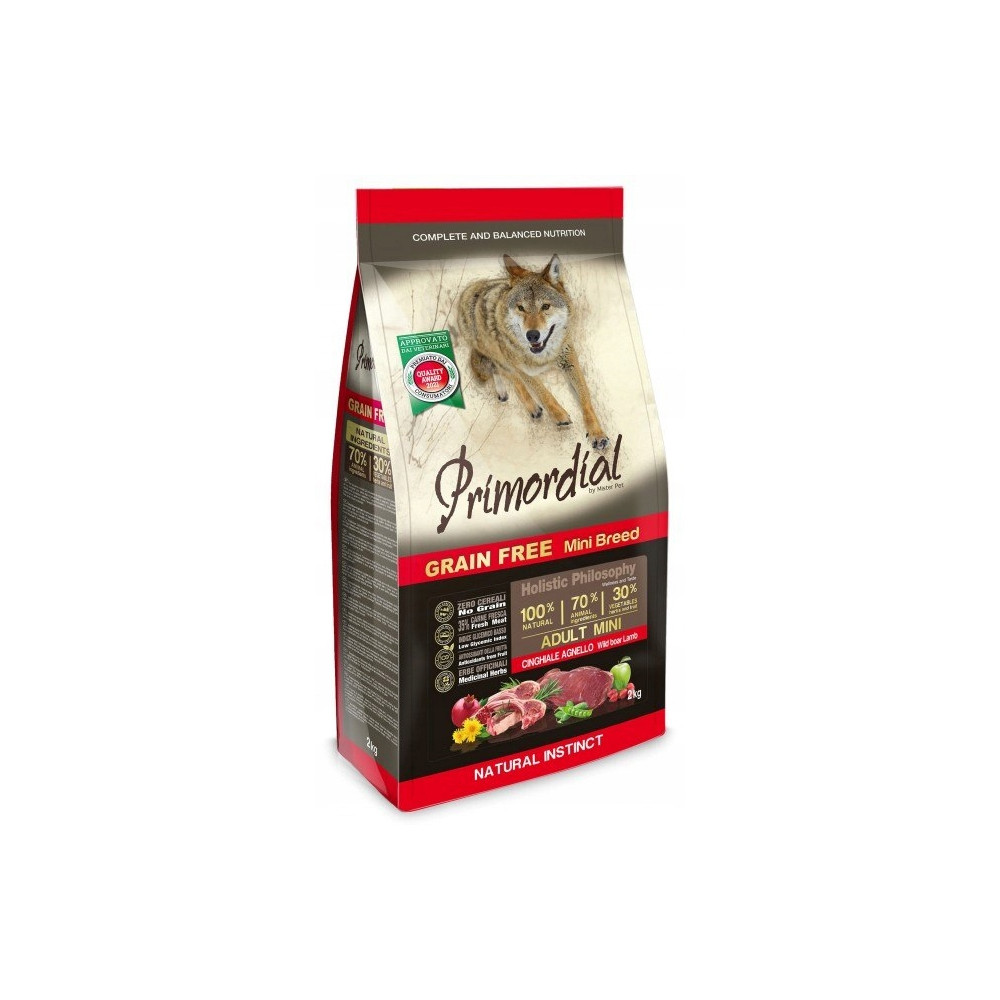 PRIMORDIAL GRAIN FREE DOG MINI ADULT WILD BOAR&LAMB 6KG