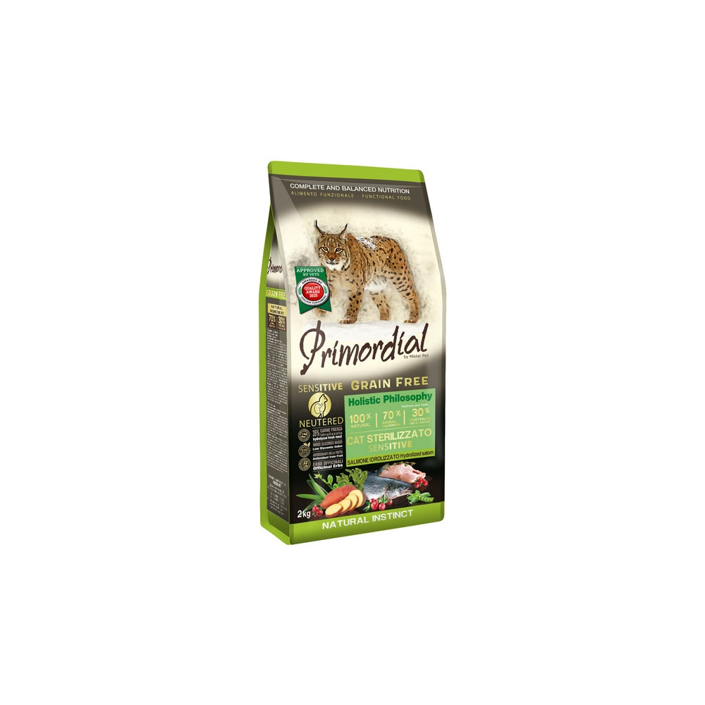 PRIMORDIAL GRAIN FREE CAT NEUTERED SENSITIVE SALMON 2KG