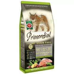 PRIMORDIAL GRAIN FREE CAT NEUTERED SKIN&COAT SALMON&TURKEY 2KG