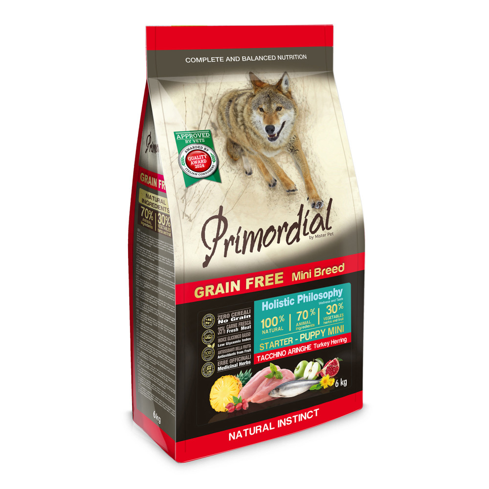 PRIMORDIAL GRAIN FREE PUPPY MINI HERRING&TURKEY 6KG
