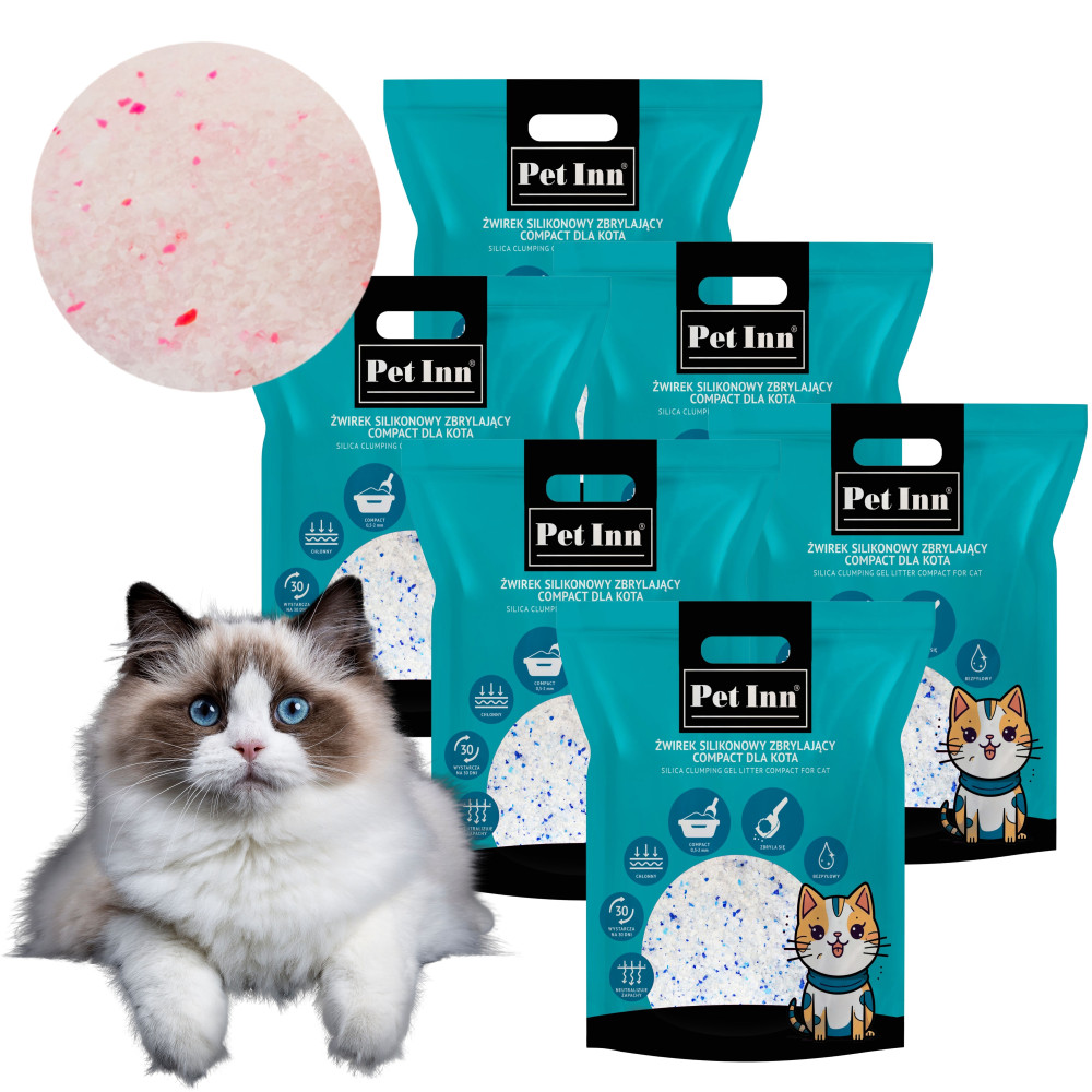 PET INN ŻWIREK SILIKON COMPACT ZBRYLAJĄCY 6x3,8L