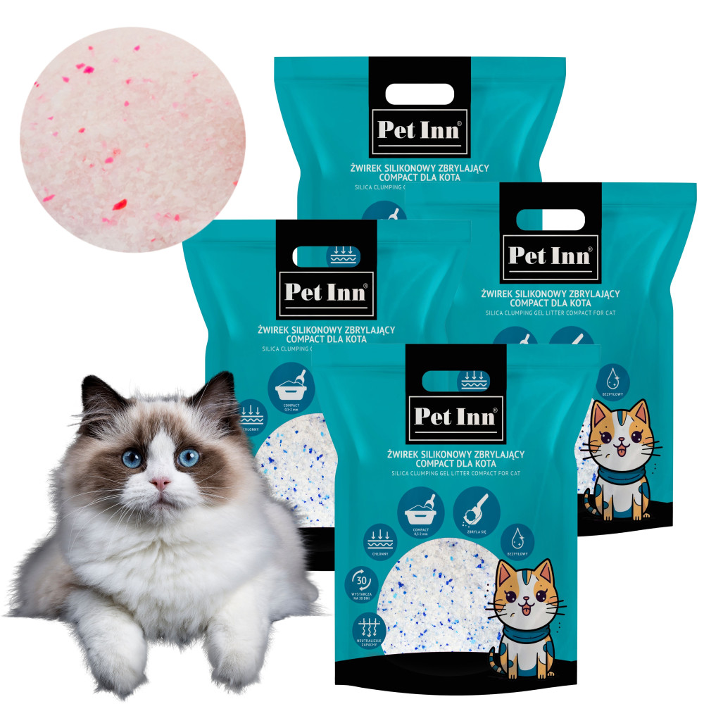 PET INN ŻWIREK SILIKON COMPACT ZBRYLAJĄCY 4x3,8L