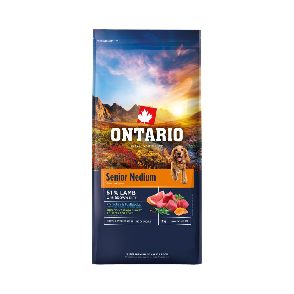 ONTARIO SENIOR MEDIUM JAGNIĘCINA 12 KG