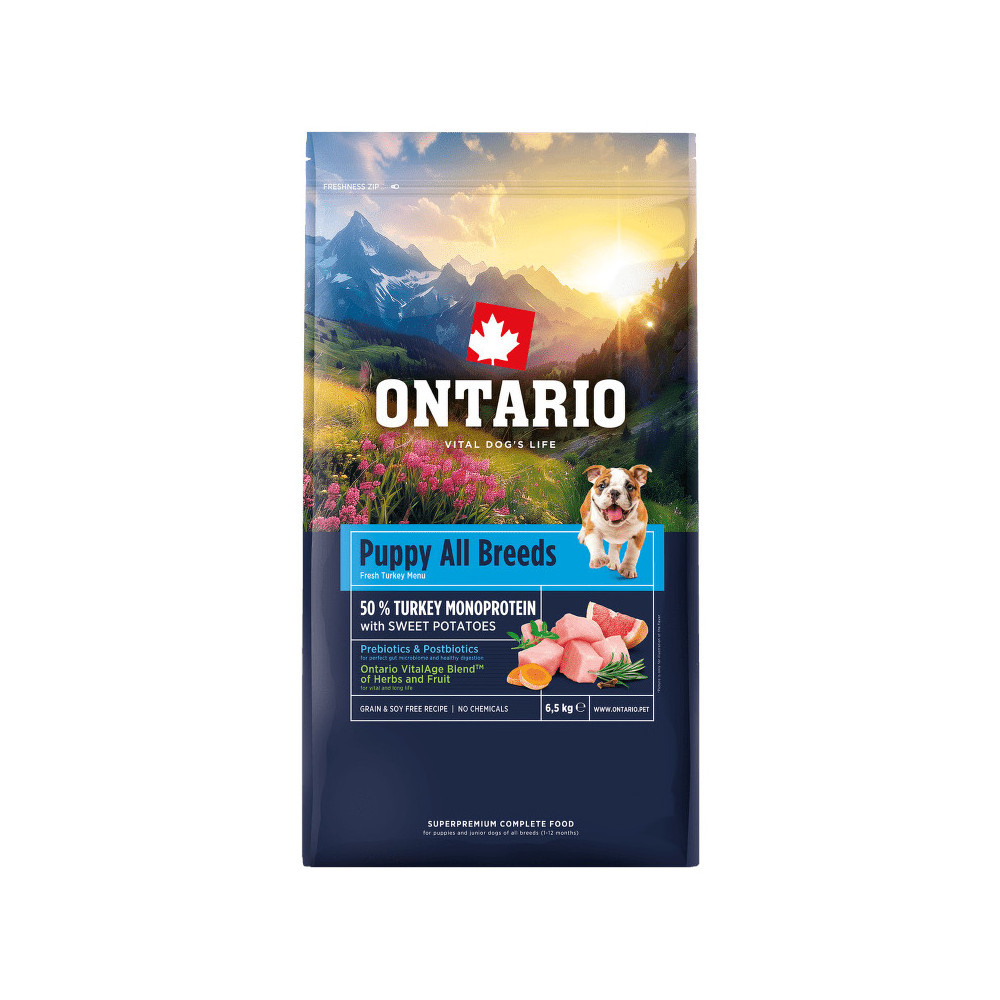 ONTARIO PUPPY ALL BREEDS MONOPROTEIN INDYK 6,5 KG