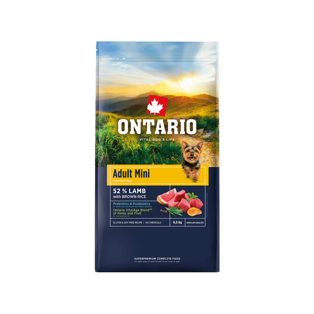 ONTARIO ADULT MINI JAGNIĘCINA 6,5 KG