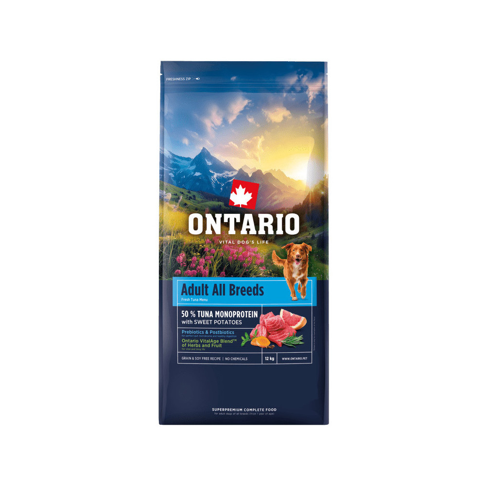 ONTARIO ADULT ALL BREEDS MONOPROTEIN TUŃCZYK 12 KG