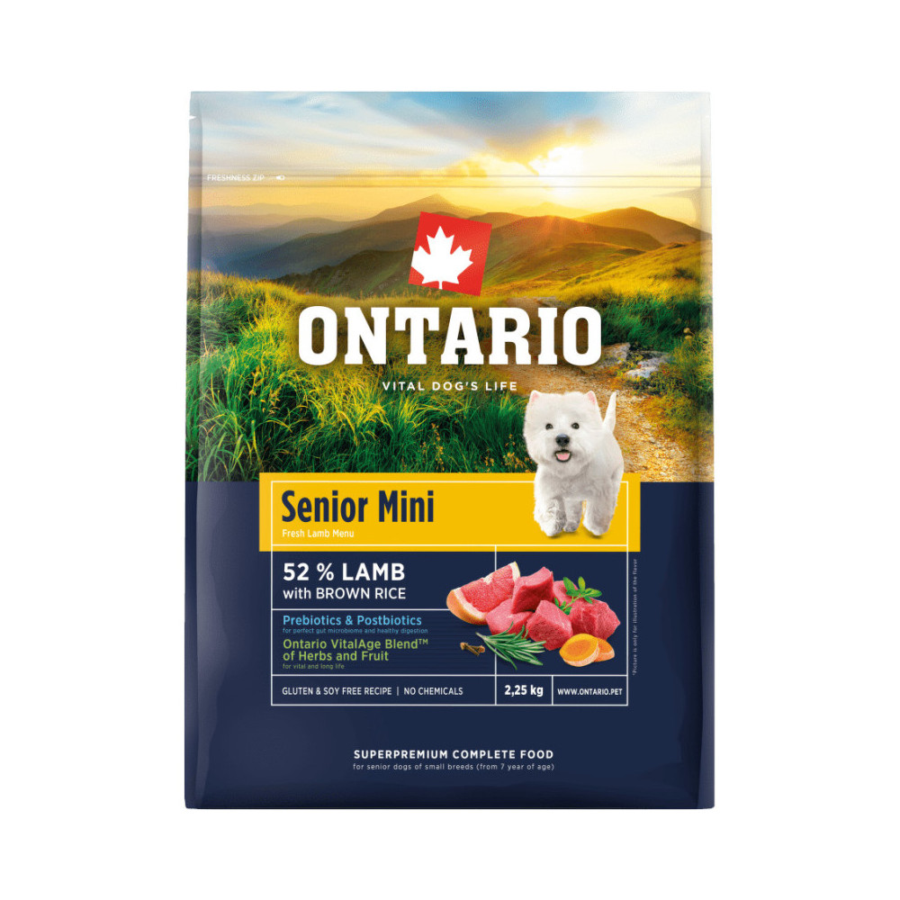 ONTARIO SENIOR MINI JAGNIĘCINA 2,25 KG