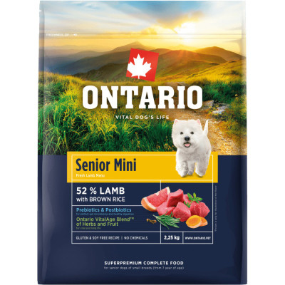 ONTARIO SENIOR MINI JAGNIĘCINA 2,25 KG