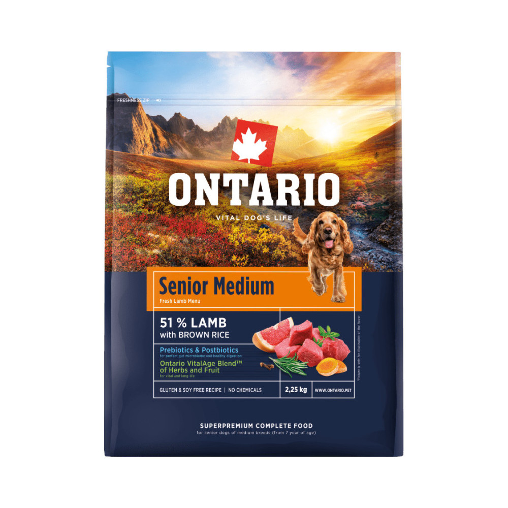 ONTARIO SENIOR MEDIUM JAGNIĘCINA 2,25 KG