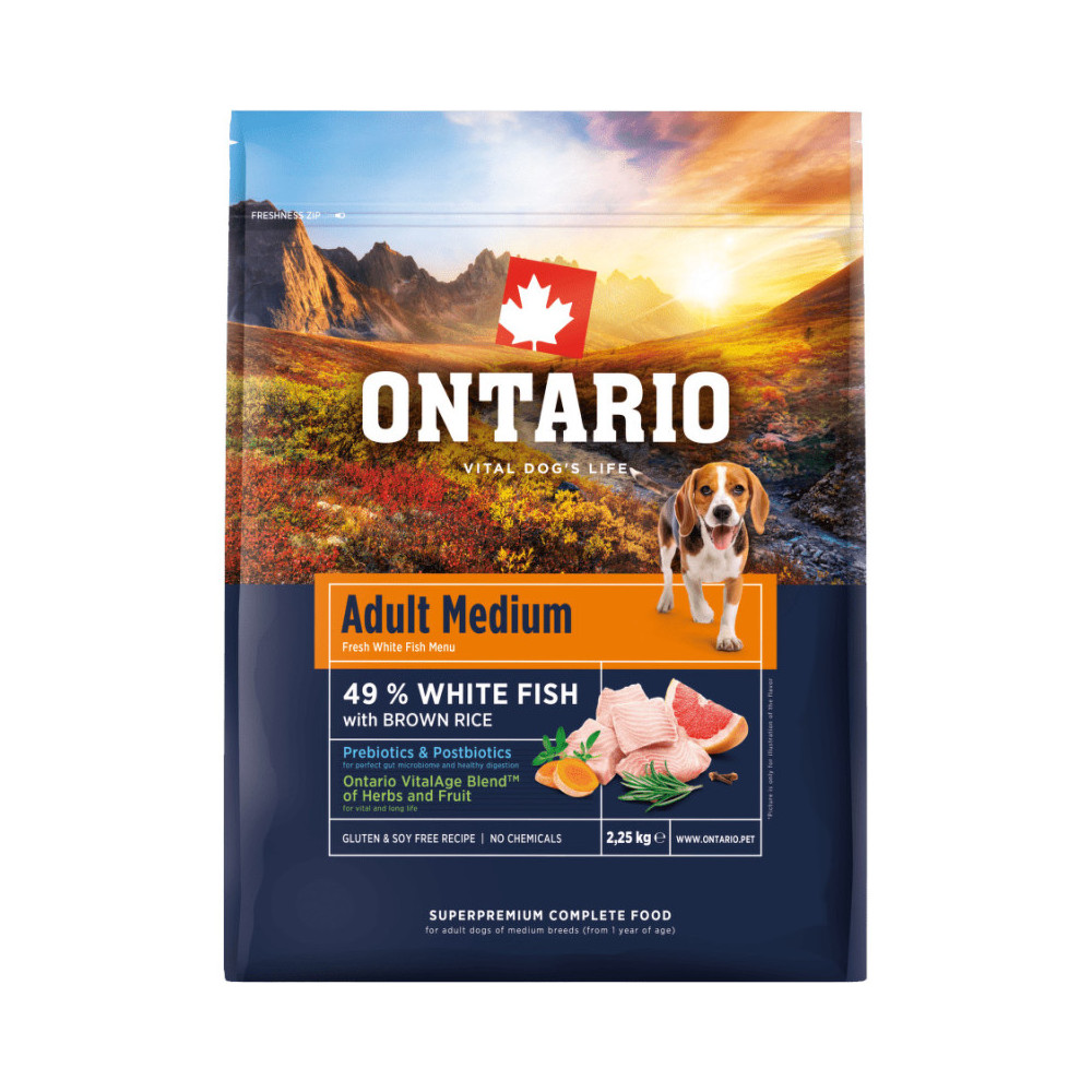 ONTARIO ADULT MEDIUM RYBA 2,25 KG