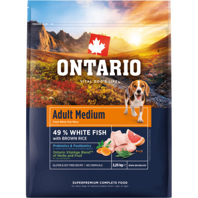 ONTARIO ADULT MEDIUM RYBA 2,25 KG