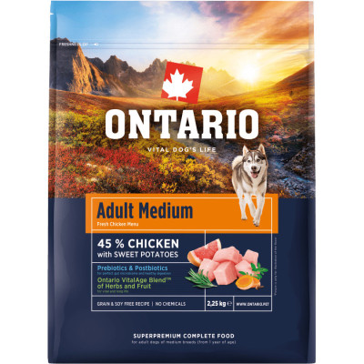 ONTARIO ADULT MEDIUM KURCZAK 2,25 KG