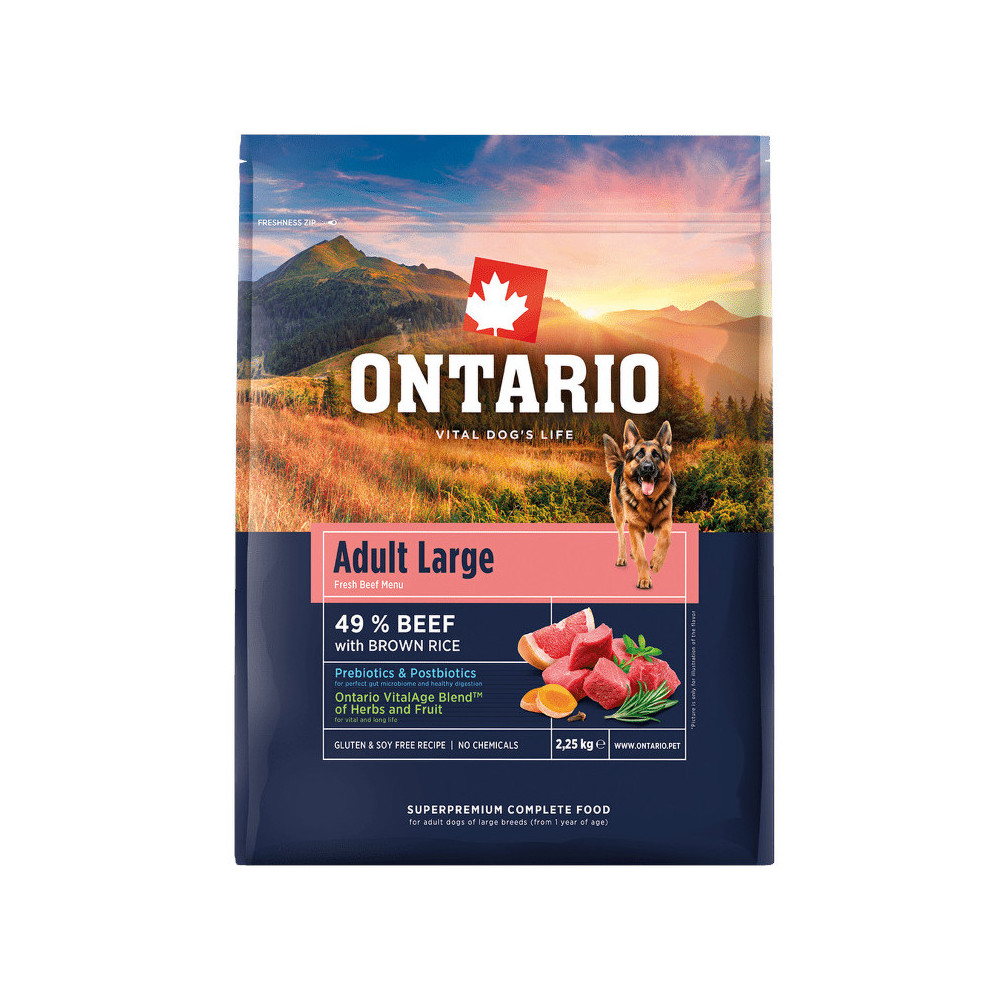 ONTARIO ADULT LARGE WOŁOWINA 2,25 KG