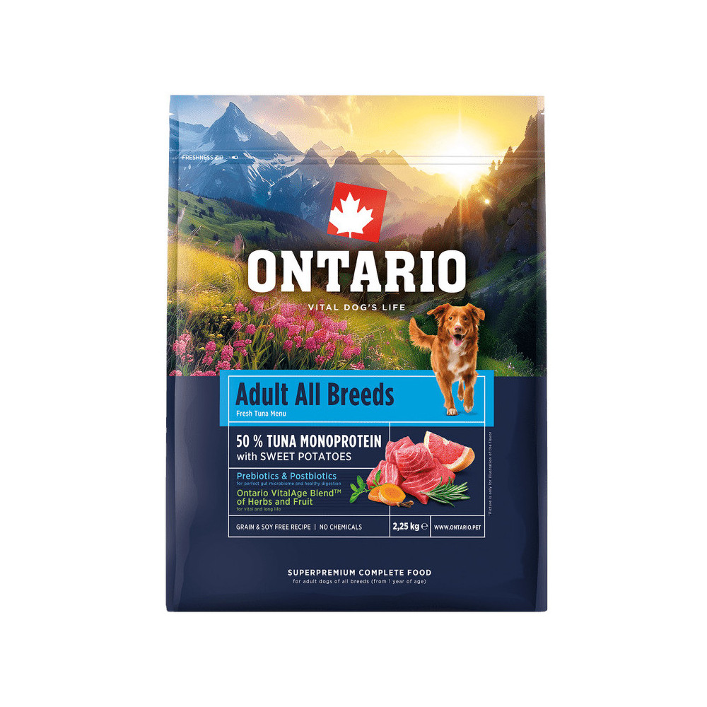 ONTARIO ADULT ALL BREEDS MONOPROTEIN TUŃCZYK 2,25 KG