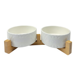 HAVE A PET MISKA CERAMICZNA 2x850ml SZARA