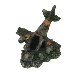 AQUAEL SAMOLOT OZDOBA DO AKWARIUM 17.5X12.5X13 CH-22648