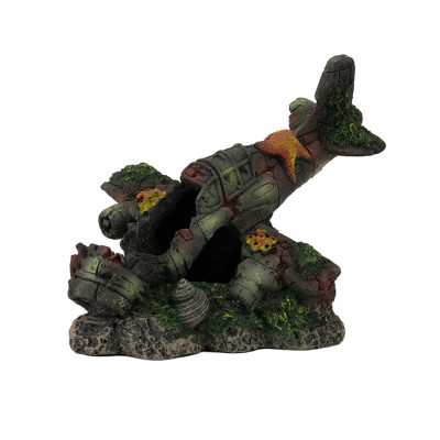 AQUAEL SAMOLOT OZDOBA DO AKWARIUM 17.5X12.5X13 CH-22648