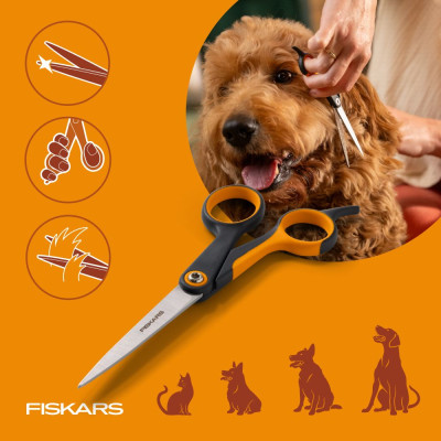 FISKARS NOŻYCZKI PROSTE PIES I KOT