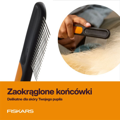 FISKARS GRZEBIEŃ Z SZEROKIMI ZĘBAMI
