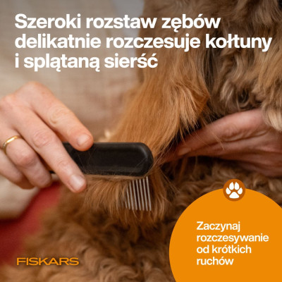 FISKARS GRZEBIEŃ Z SZEROKIMI ZĘBAMI