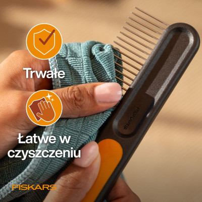 FISKARS GRZEBIEŃ Z SZEROKIMI ZĘBAMI