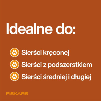 FISKARS GRZEBIEŃ Z SZEROKIMI ZĘBAMI