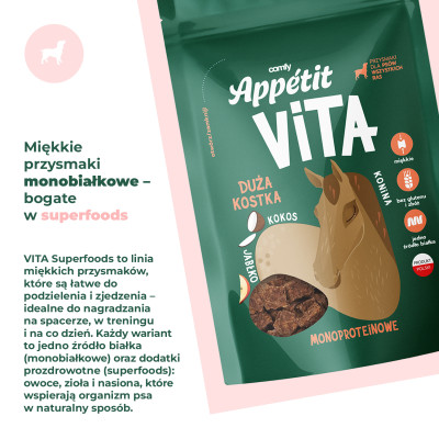 COMFY APPETIT VITA KOSTKA DUŻA KONINA 80G