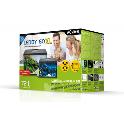 AQUAEL ZESTAW AKWARIOWY LEDDY  60 XL CZARNY D&N 2.0