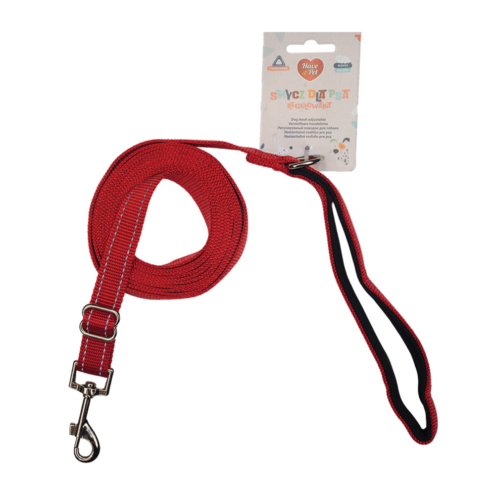 HAVE A PET SMYCZ BASIC REGULOWANA CZERW 2x160-300CM