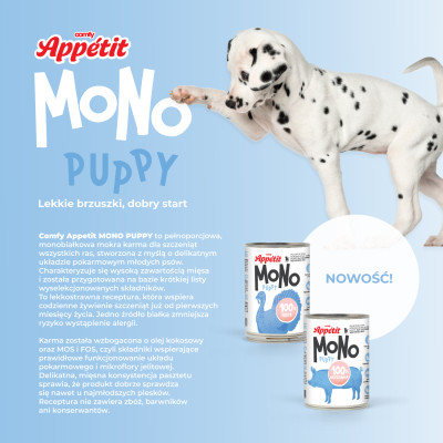 COMFY APPETIT MONO PUPPY INDYK 400G