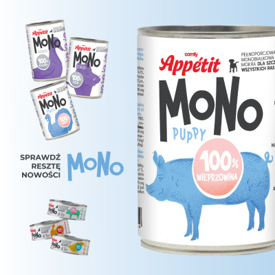 COMFY APPETIT MONO PUPPY WIEPRZOWINA 400G