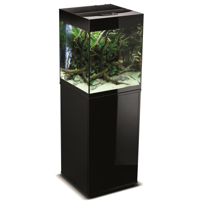 AQUAEL ZESTAW AKWARIOWY GLOSSY ST CUBE D&N CZARNY + SZAFKA