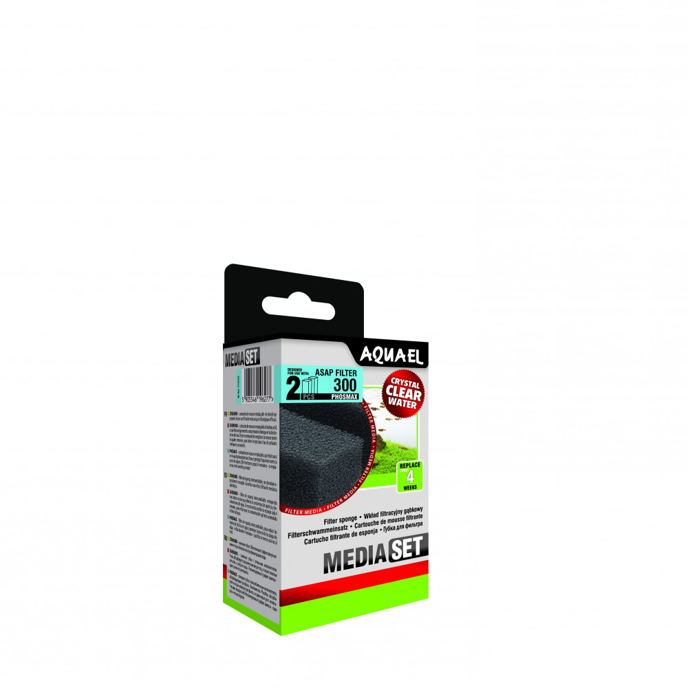 AQUAEL WKŁAD GĄBKOWY ASAP 300 PHOSMAX 2szt AQUAEL WKŁAD GĄBKOWY ASAP 300 PHOSMAX 2szt