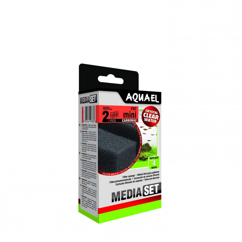 AQUAEL WKŁAD GĄBKOWY PAT MINI CARBOMAX (2szt) AQUAEL WKŁAD GĄBKOWY PAT MINI CARBOMAX (2szt)