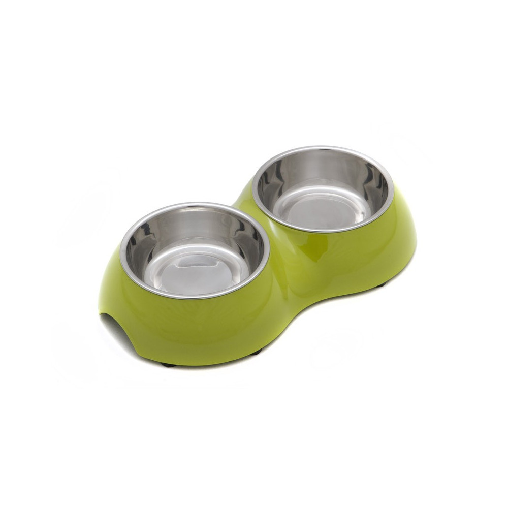 MISKA PET INN MELAMINA BOWL ZIELONA PODWÓJNA S 26,5X15X5,5CM MISKA PET INN MELAMINA BOWL ZIELONA PODWÓJNA S 26,5X15X5,5CM